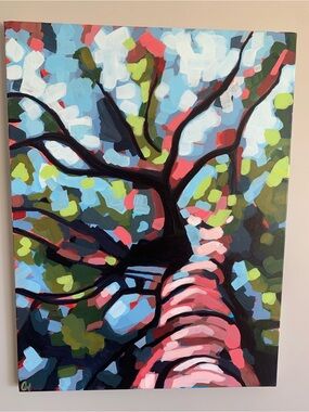 “Look way up”
Tree painted by Me 💜